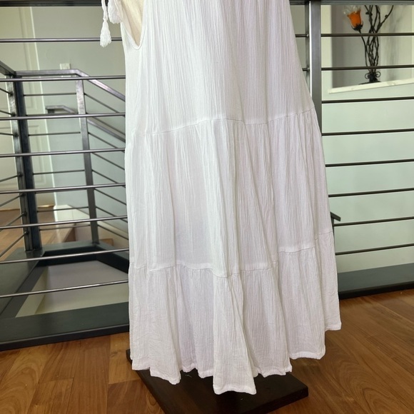 Tiered Mini Dress in White - Picture 5 of 13